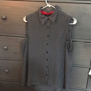 Black and white polka dot shirt